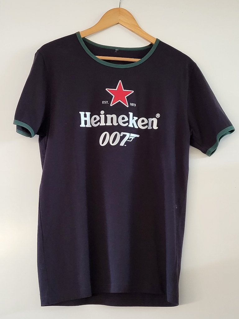 NIEUW: T-shirt en cap James Bond 007/ Heineken, Zwart, Nieuw, Heineken, Verzenden