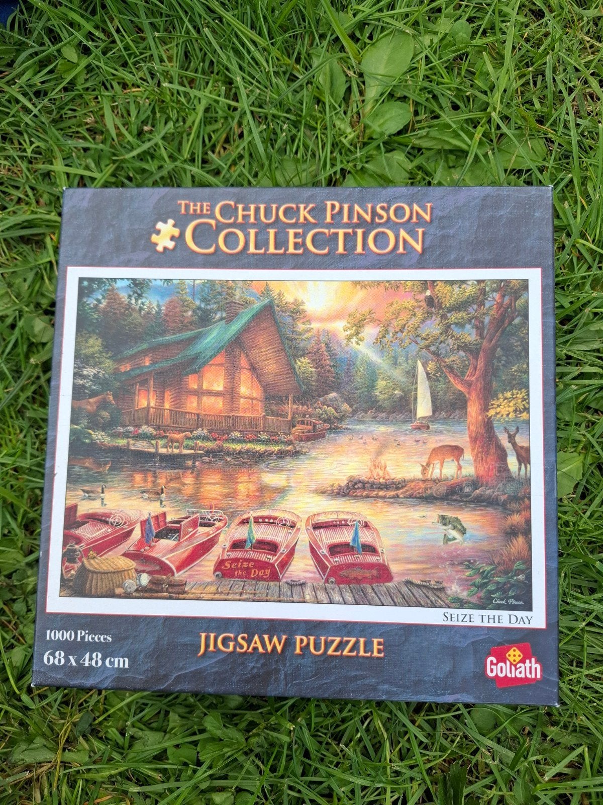 Goliath Jigsaw Puzzel Chuck Pinson Collection 1000 stukjes, Ophalen of Verzenden, 500 t/m 1500 stukjes, Gebruikt, Legpuzzel
