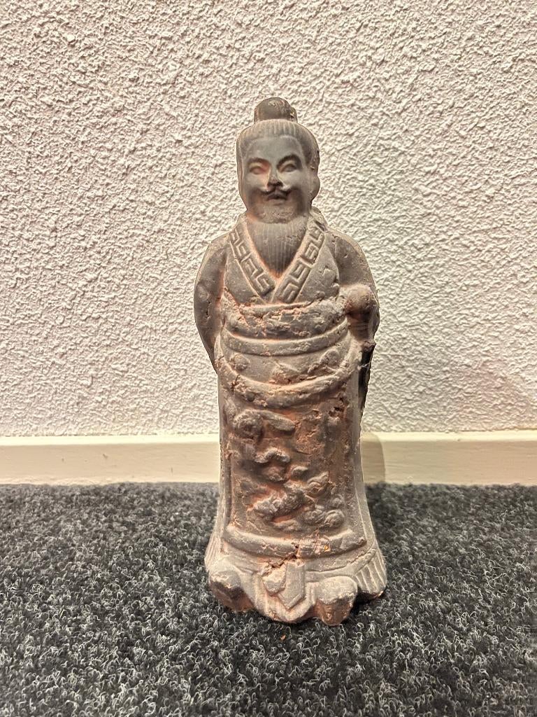 chinese krijger beeld steen terracotta 27 cm, Verzamelen, Beelden en Beeldjes, Ophalen