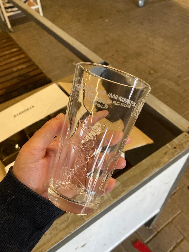 Grolsch glas 400 jaar, Ophalen, Zo goed als nieuw, Bierglas