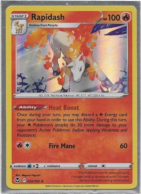 Silver Tempest,  Rapidash [holo] 22/195, Verzenden, Nieuw, Losse kaart