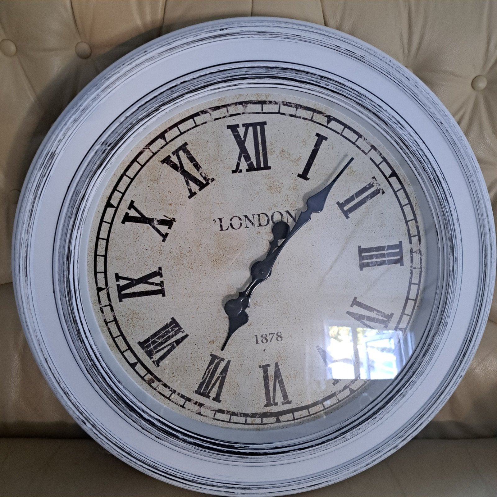 Klok landelijke style, Ophalen, Wandklok, Wit, Landelijk