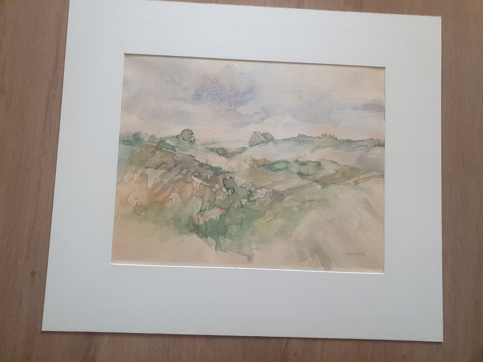 Aquarel Duinlandschap – Hetty Mertz (Gesigneerd ), Antiek en Kunst, Ophalen, Impressionistisch, Landschap, Aquarel