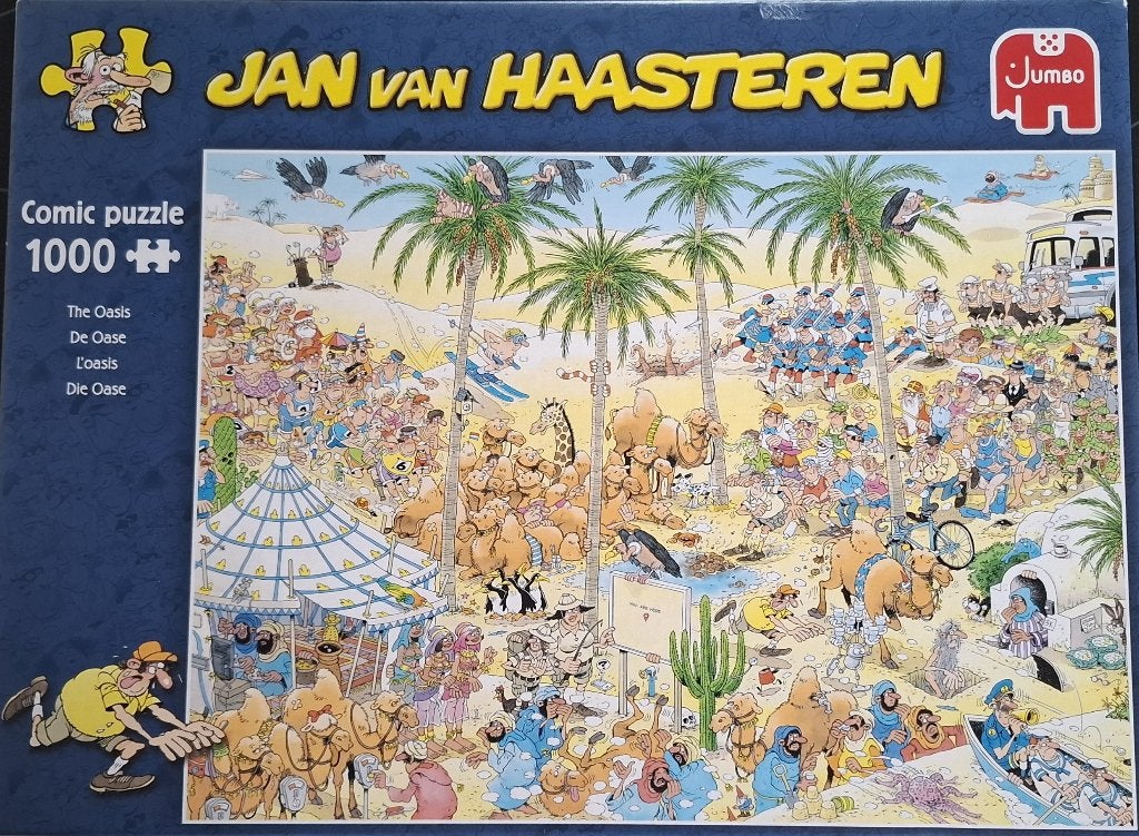 Puzzel - Jan Van Haasteren - De Oase - 1000 stukjes, Ophalen, 500 t/m 1500 stukjes, Zo goed als nieuw, Legpuzzel