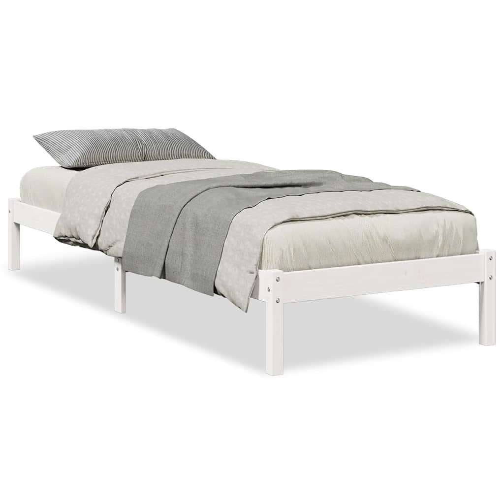 Bedframe VidaXL, Ophalen, 100 cm, Eenpersoons, Wit