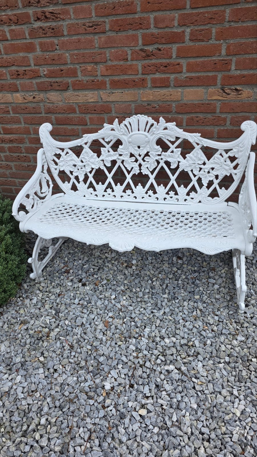 Mooie gietijzeren tuinbank, Tuin en Terras, Tuinbanken, Ophalen, Metaal
