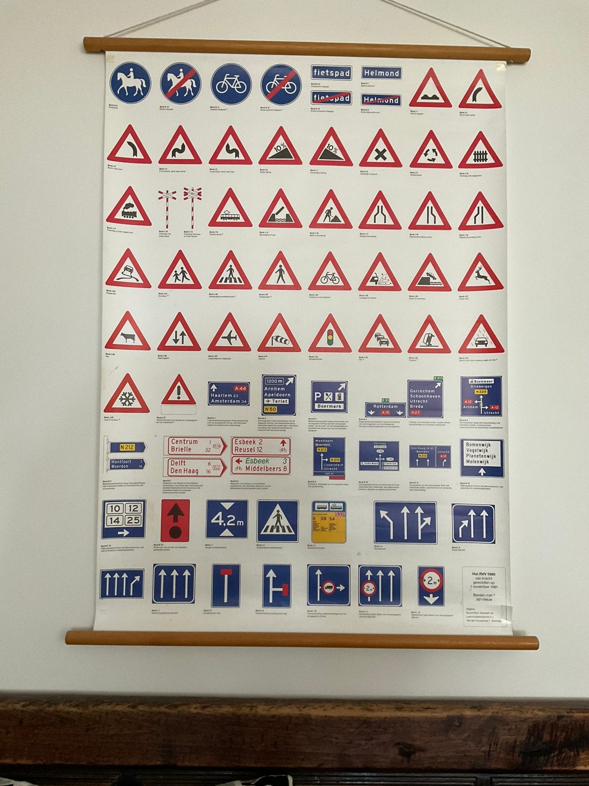 Twee Vintage Verkeersborden Schoolplaat - RVV 1990, Antiek en Kunst, Ophalen, Overige thema's