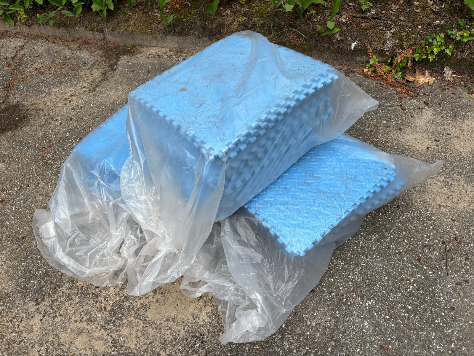 Blauwe speelmatten/vloertegels, Ophalen, Gebruikt