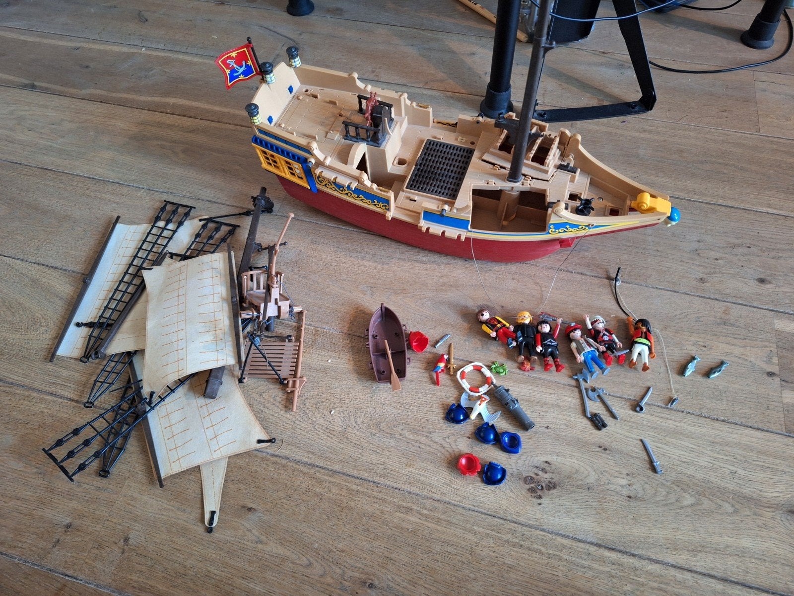 Playmobil 4290 Piratenschip met piraten en onderdelen, Ophalen, Pirates, Gebruikt, Losse onderdelen