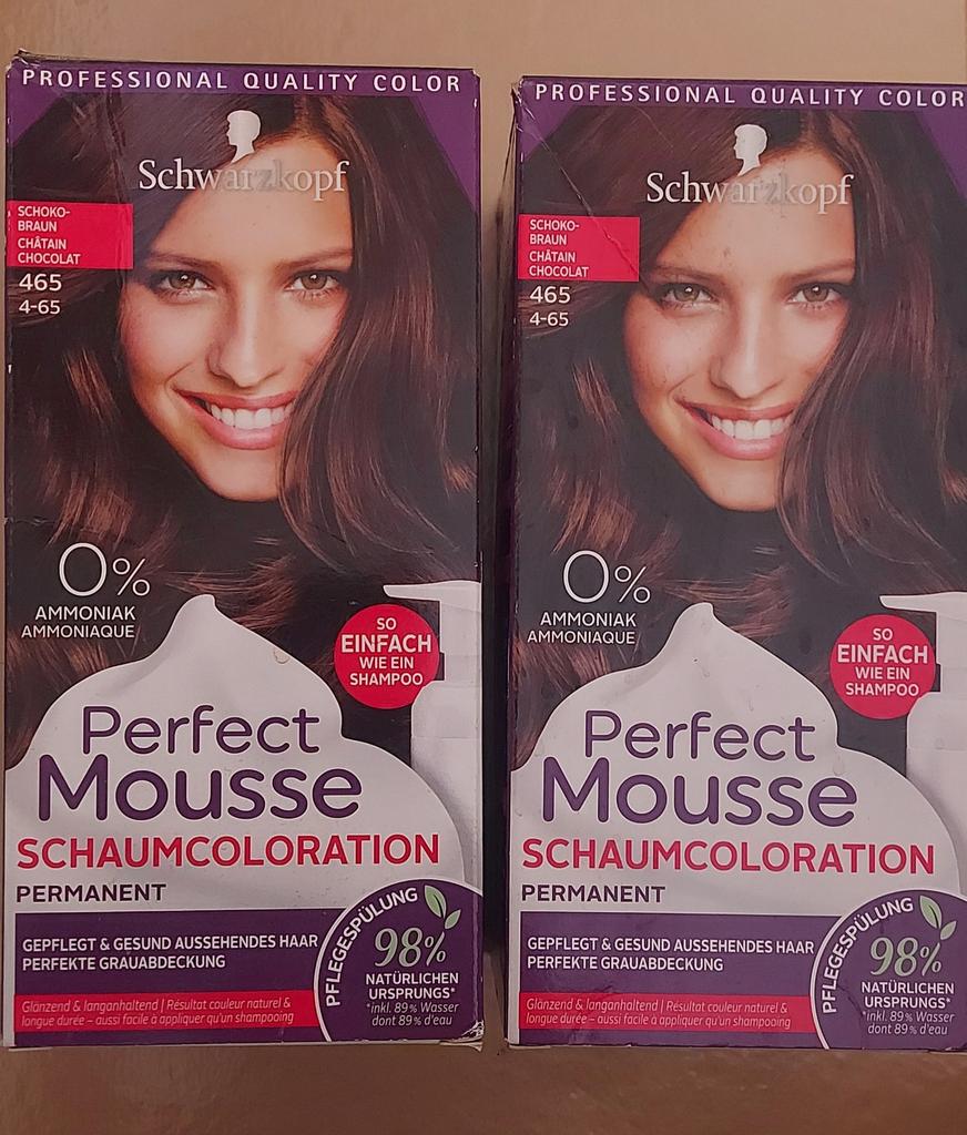 Schwarzkopf Perfect Mousse Haarverf Schoko-Braun 465, Ophalen of Verzenden, Nieuw, Overige typen