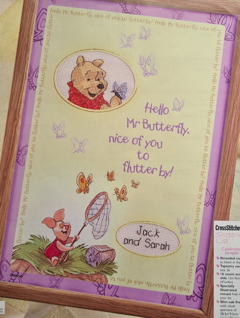 Winnie de Pooh met passe-partout borduurpakketje, Ophalen, Nieuw, Handborduren, Borduurpakket