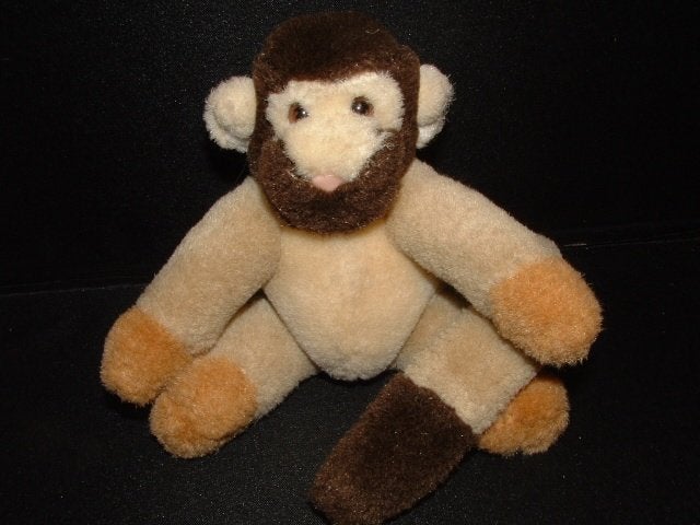 ARENDS AAP PLUCHE BEIGE/WIT MET BRUIN HOOFDJE. CA 13 CM, Ophalen of Verzenden, Nieuw, Overige typen
