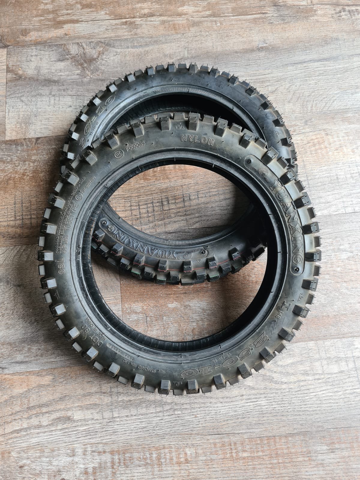 2x zgan scooter/step/minibike buitenbanden 2.50-10, Ophalen of Verzenden, Zo goed als nieuw, Band, Rubber