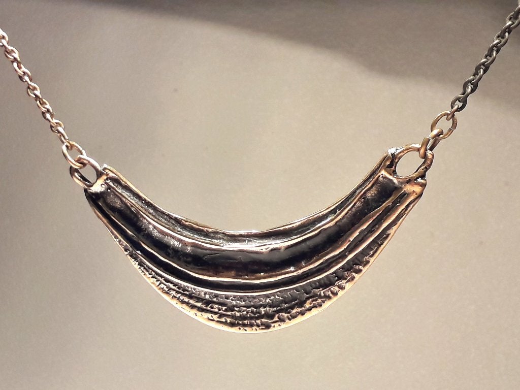 Harrie Lenferink Halssieraad Brons Brutalist Design, Verzenden, Brons, Hanger