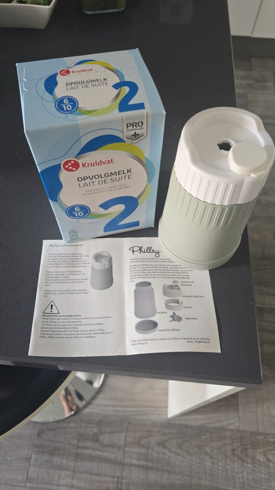 Philley melkpoeder dispenser en Kruidvat opvolgmelk 2, Ophalen of Verzenden, Nieuw, Overige typen, Overige merken
