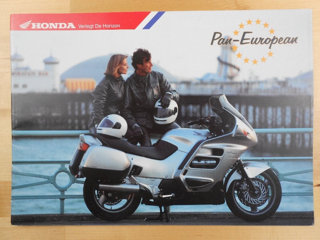 Honda ST 1100 Pan European Brochure 1990 Motorfiets Folder, Ophalen of Verzenden, Honda