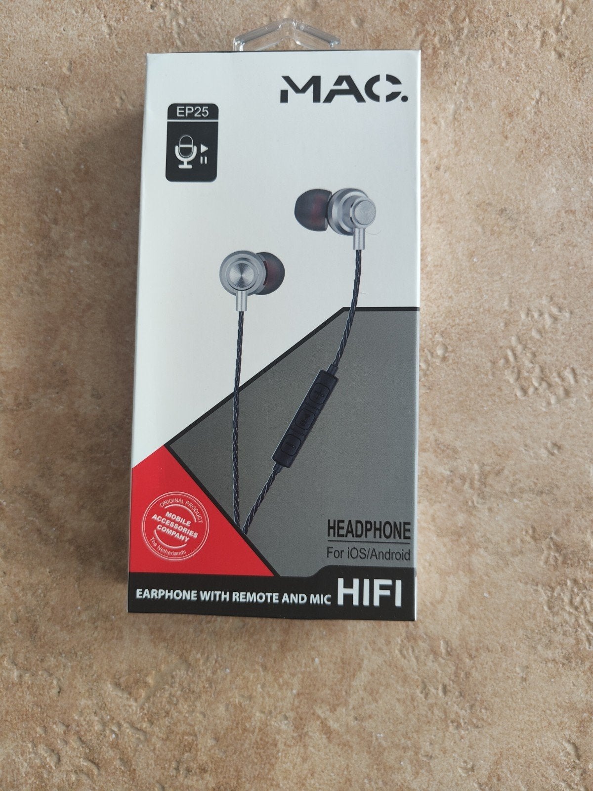 MAC EP25 In-ear koptelefoon met microfoon - Nieuw, Audio, Tv en Foto, Koptelefoons, Overige merken, In-ear, Zilver, Nieuw
