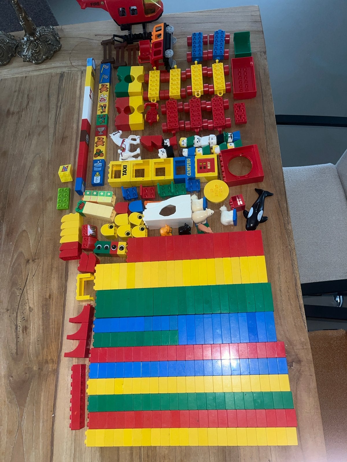 Grote partij LEGO Duplo blokken en figuren, Inclusief minifiguren, Gebruikt, Ophalen of Verzenden, Duplo