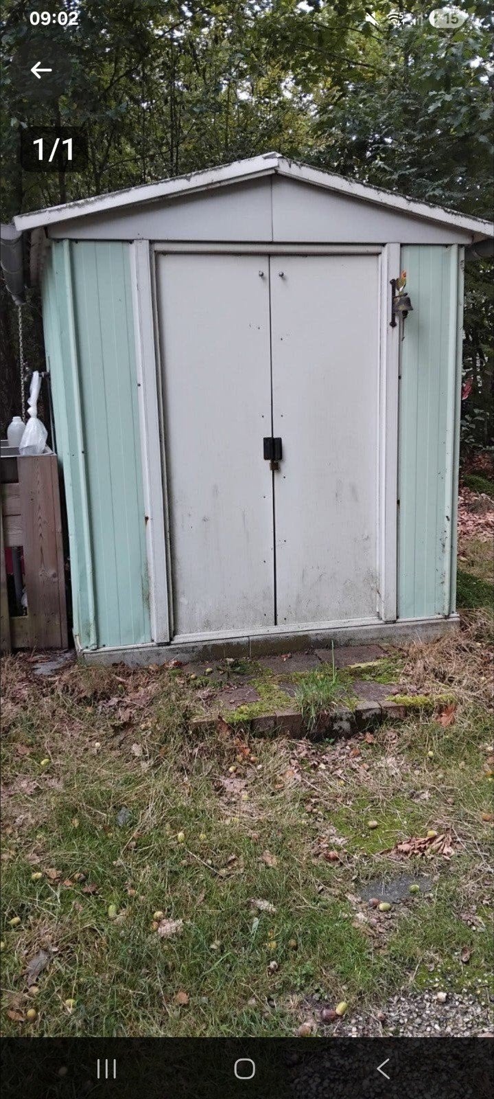 Gratis!!Gebruikte metalen schuur/berging, Ophalen of Verzenden, Gebruikt, Metaal, Overige typen