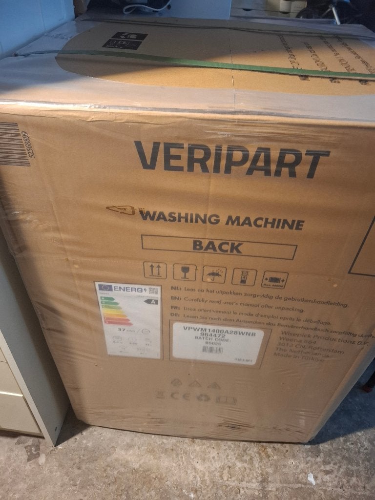 Wasmachine Veripart New, Witgoed en Apparatuur, Ophalen, 1200 tot 1600 toeren, 8 tot 10 kg, Nieuw