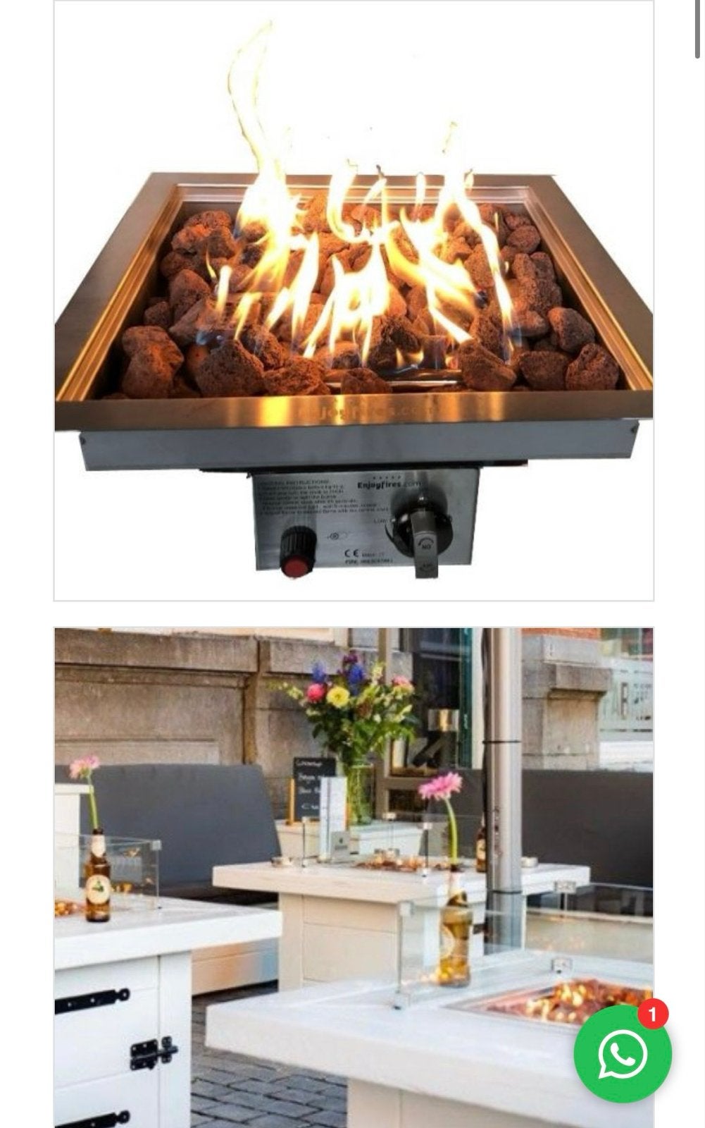 Enjoy Inbouwbrander 42 - RVS, Tuin en Terras, Ophalen of Verzenden, Nieuw, Vuurkorf