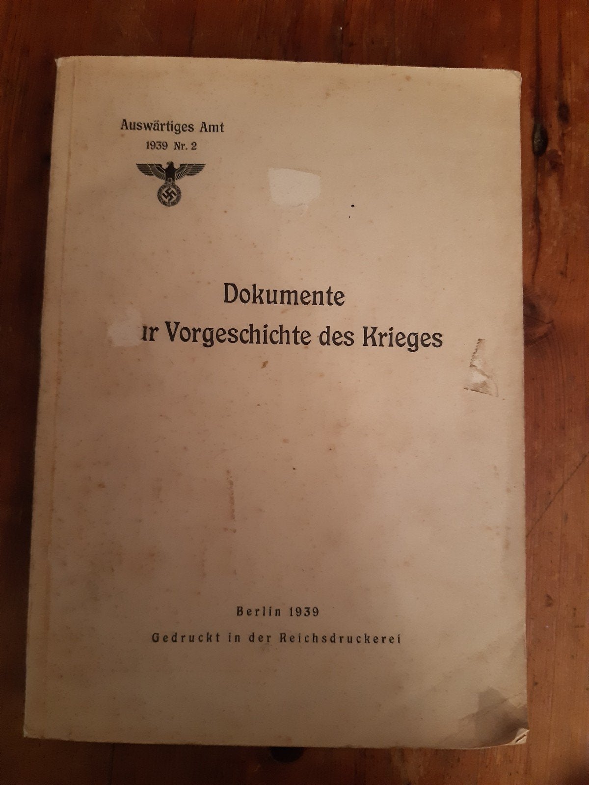 Documenten over de voorgeschiedenis van de oorlog (1939), Boeken, Ophalen of Verzenden