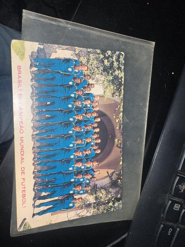 originele Braziliaanse ansichtkaart uit WK 1962, Verzamelen, Ophalen of Verzenden, Zo goed als nieuw, Buitenlandse clubs, Poster, Plaatje of Sticker