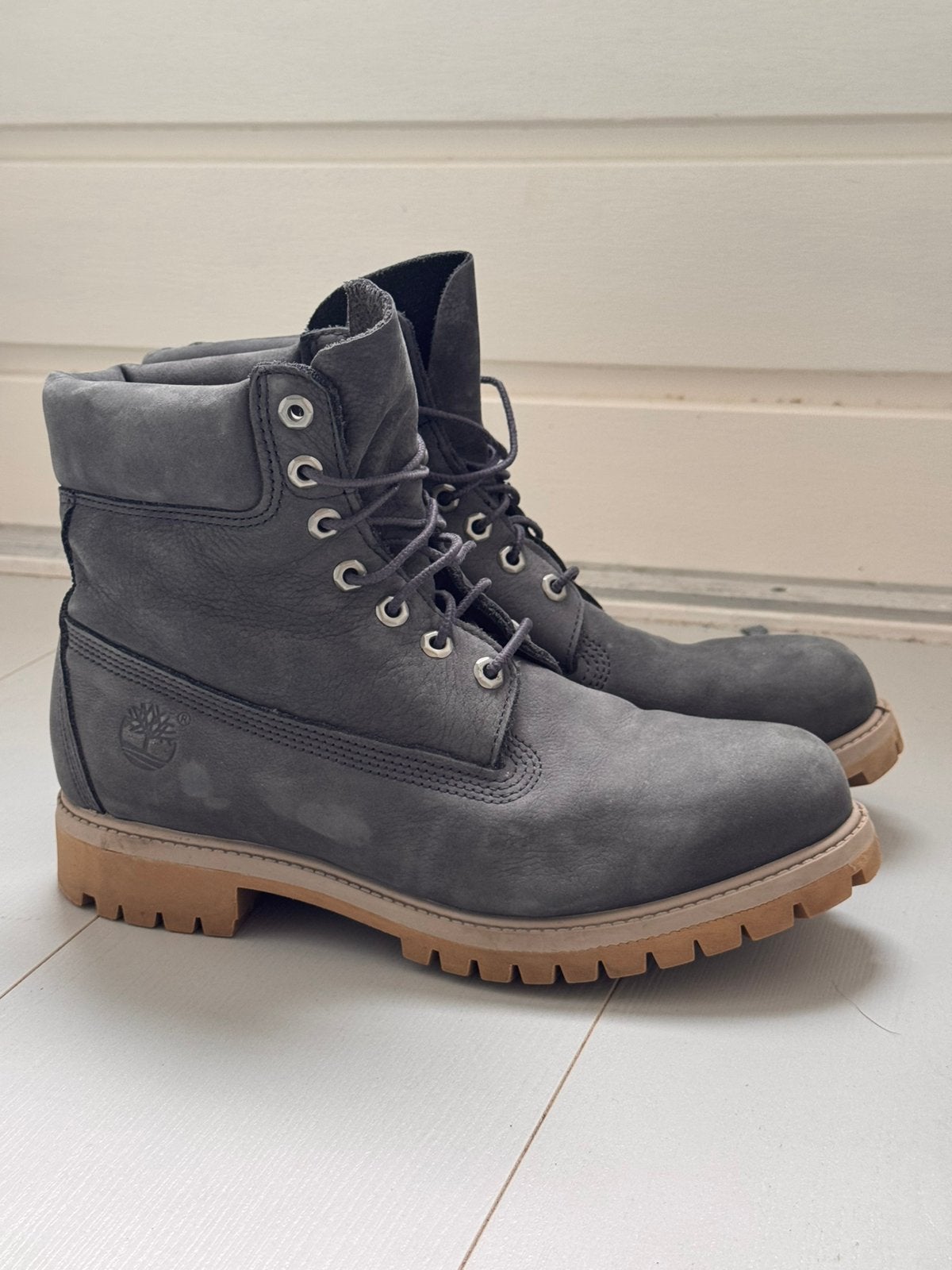 Timberland suede maat 45, Ophalen, Blauw, Boots, Zo goed als nieuw