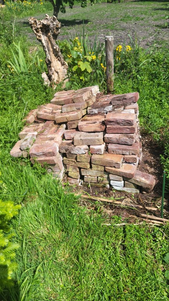 Gratis 40 bakstenen, Doe-het-zelf en Verbouw, Metselstenen, Ophalen, Gebruikt, Bakstenen