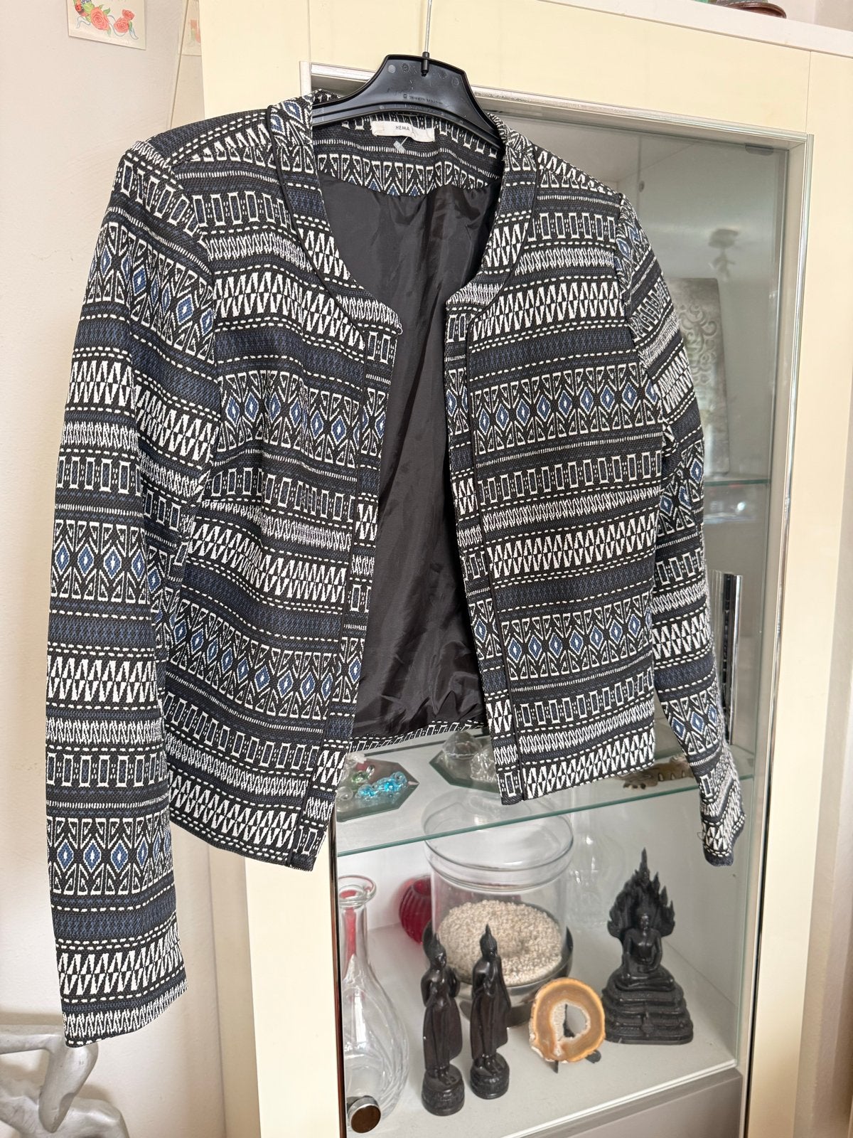Hema Jasje met Aztec Print - Maat L, Maat 38/40 (M), Blauw, Ophalen of Verzenden, Zo goed als nieuw
