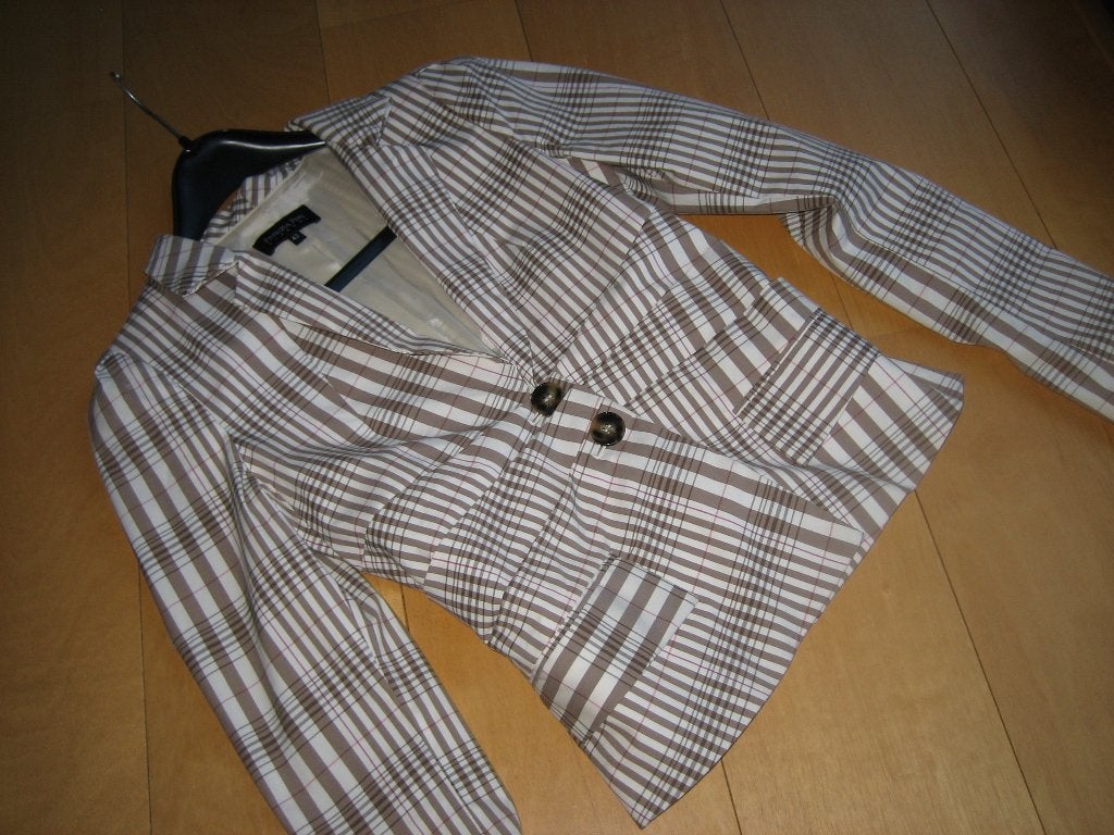 Zeer exclusief ruiten jasje PATRIZIA PEPE 34-36 snazzeys, Verzenden, Beige, Nieuw, Patrizia Pepe