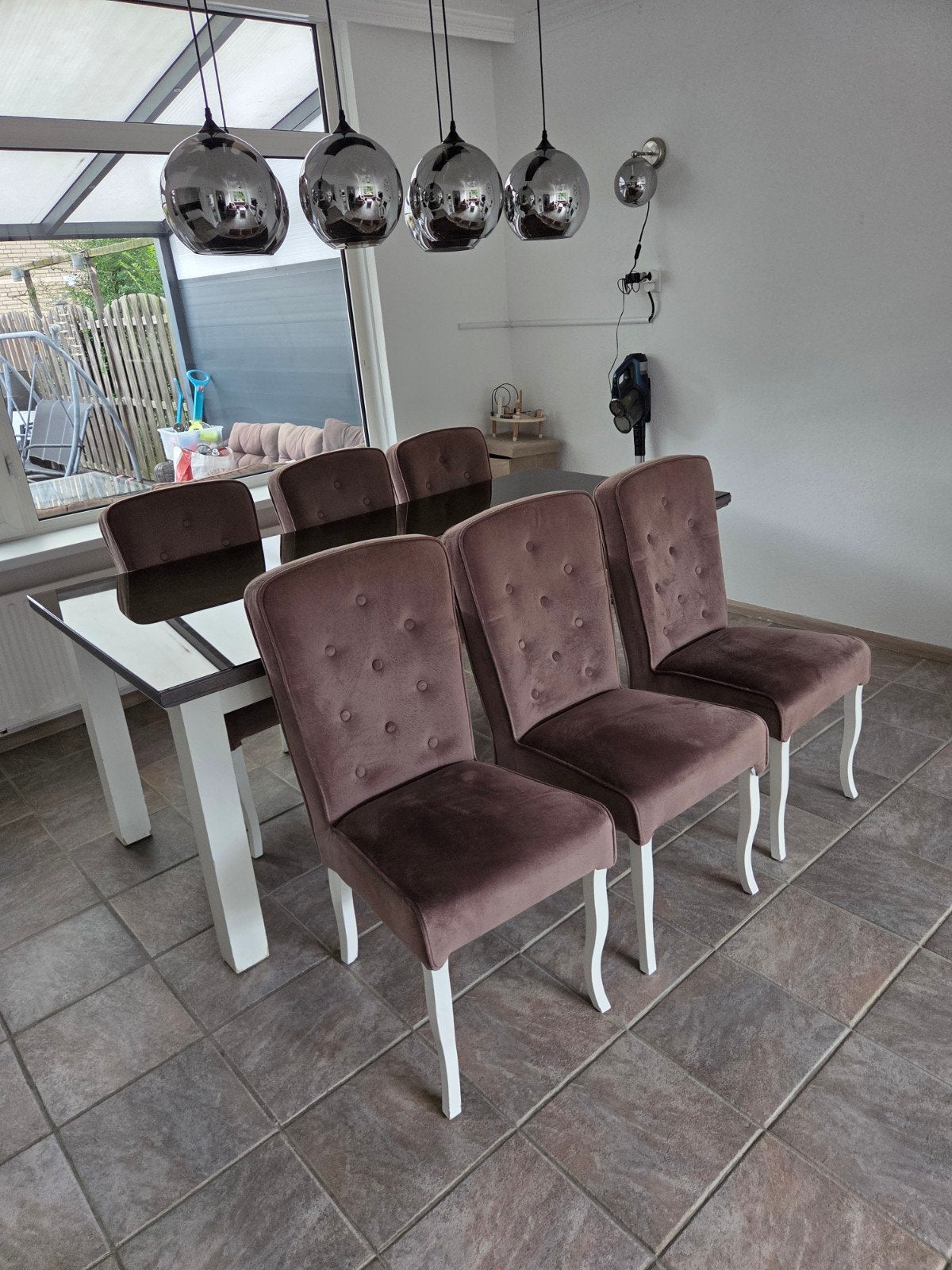 Stoel eettafel 6 stuks. Met eventueel bankstel zelfde kleur., Huis en Inrichting, Ophalen, Overige kleuren, Zo goed als nieuw