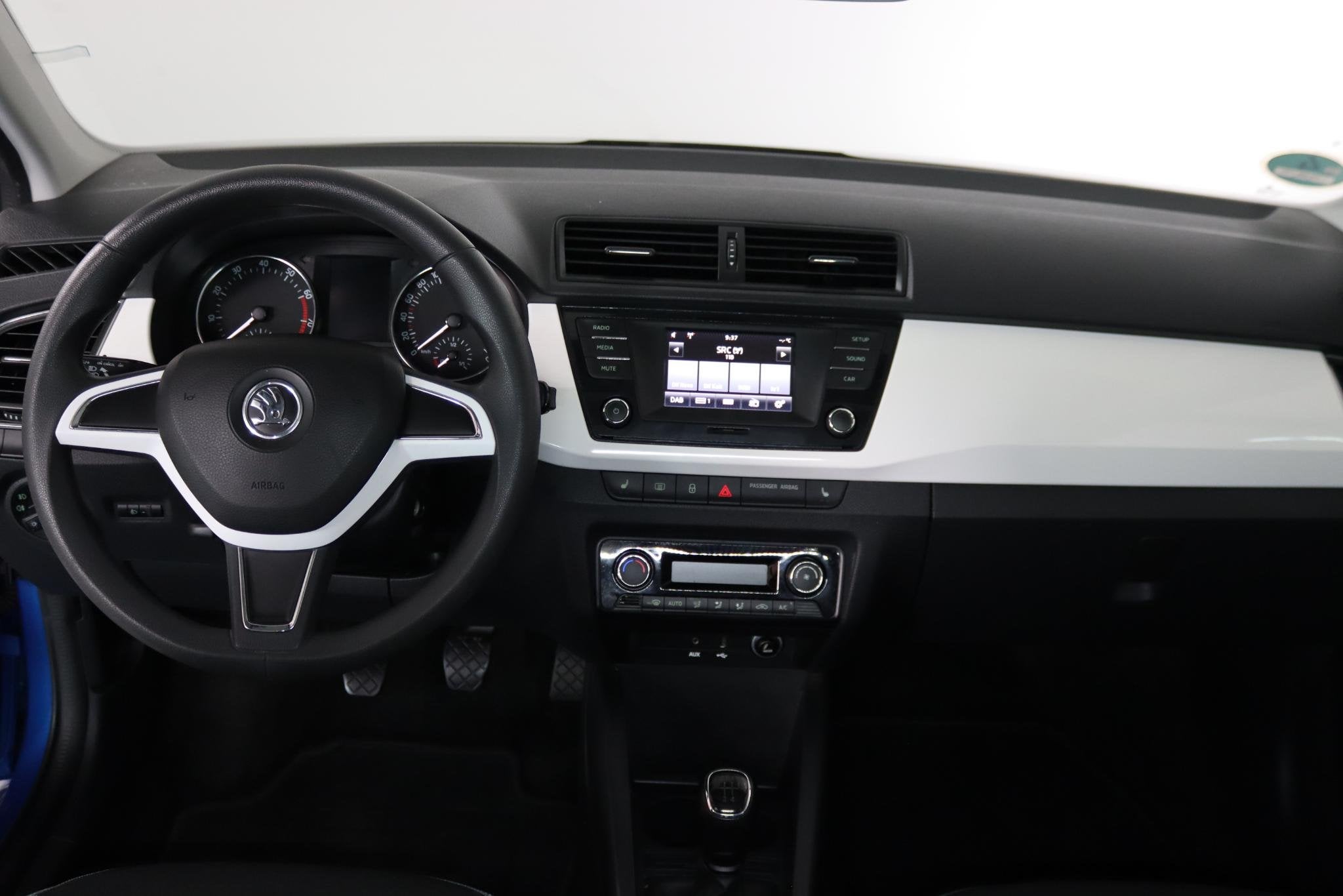 Skoda Fabia 1.2 TSI Ambition Cruise Control, Airco, Stoelver, Auto's, Stof, Gebruikt, 4 cilinders, Blauw