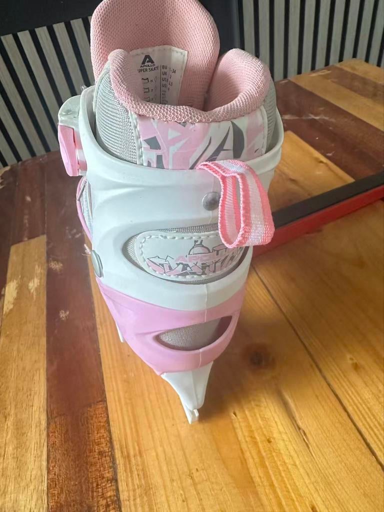Roze/witte kunstschaatsen, maat 34, Sport en Fitness, Schaatsen, Gebruikt, Kunstschaatsen, Overige merken, Ophalen of Verzenden