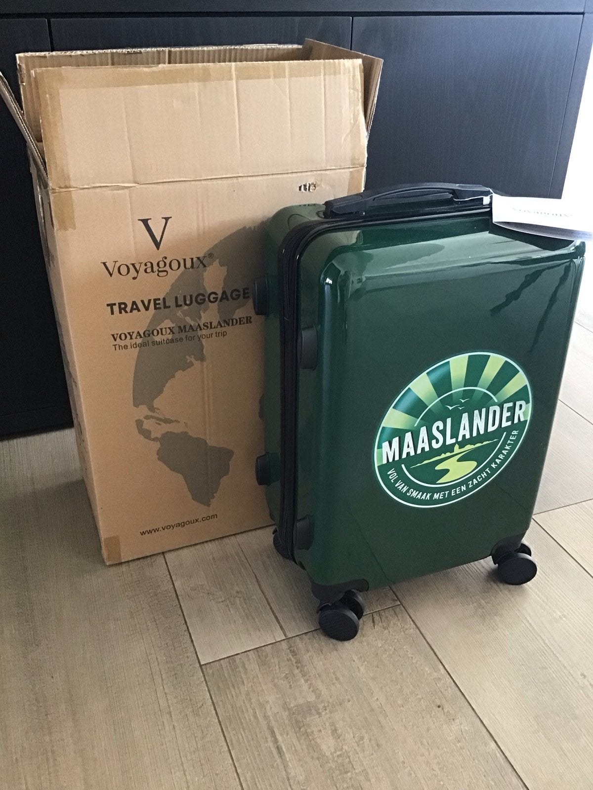 Voyagoux Maaslander Trolley Koffer Groen - Nieuw, Ophalen, 40 tot 60 cm, 20 tot 30 cm, Nieuw