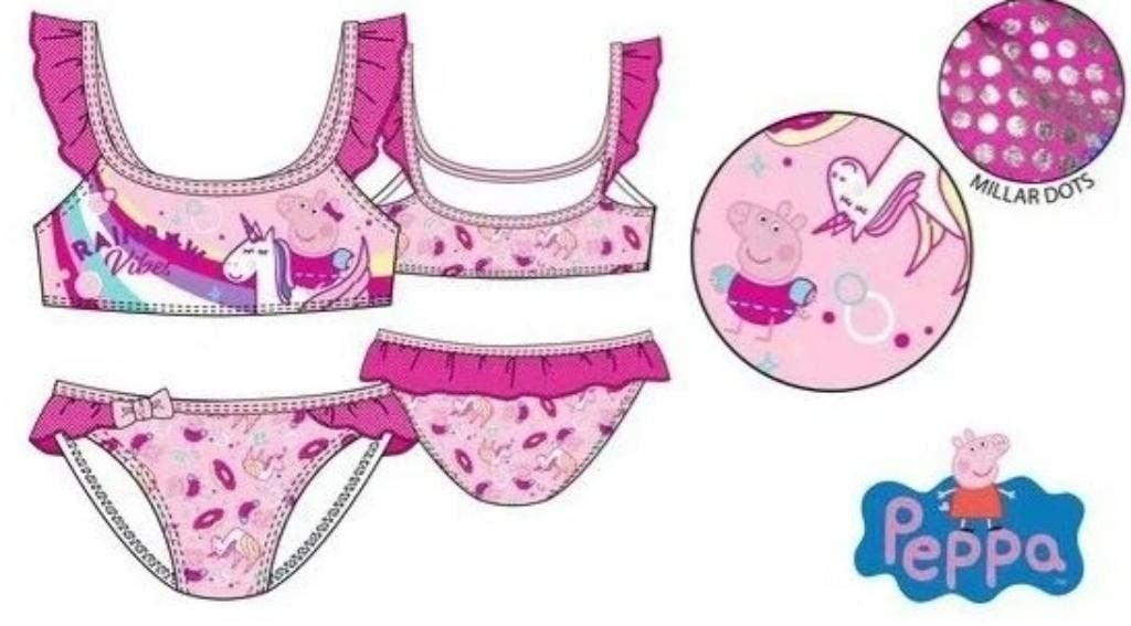 Peppa Pig Bikini - Rainbow Vibes - Maat 98, Maat 98, Bikiniset, Meisje, Nieuw