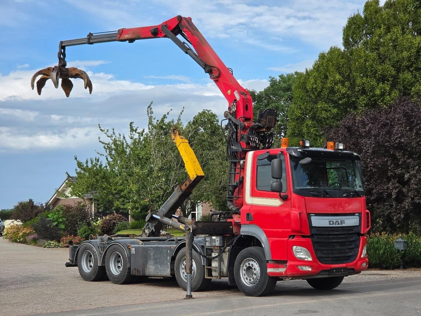 DAF CF 85 510 Palfinger Z kraan. HAAKARM!2017! METAAL/RECYCL, Auto's, Vrachtwagens, Automaat, Achterwielaandrijving, Euro 6, Overige brandstoffen