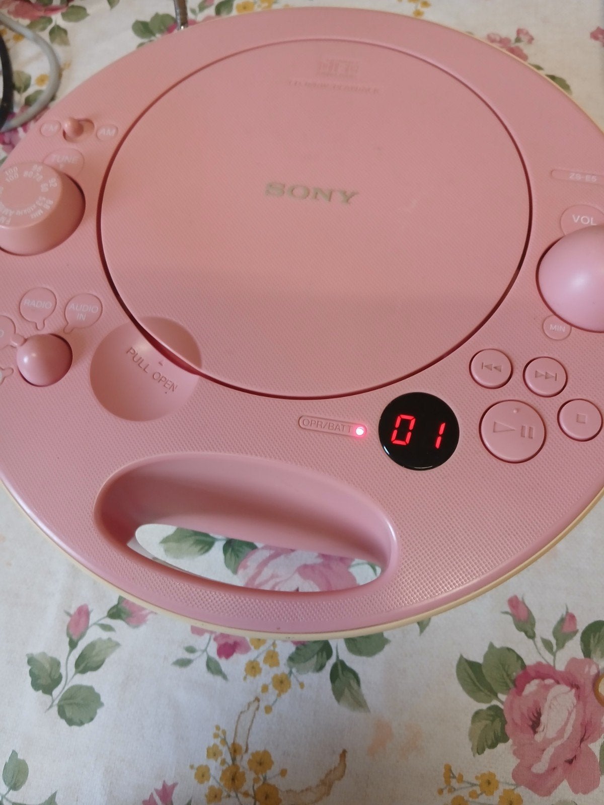 Roze Sony Draagbare CD-speler met Radio, Audio, Tv en Foto, Ophalen of Verzenden