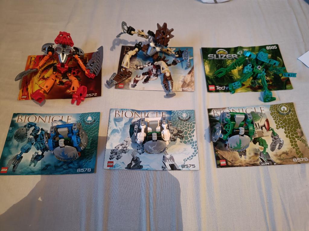 Bionicles 6x + instructies, Meerdere sets, Bionicle, Lego, Ophalen of Verzenden