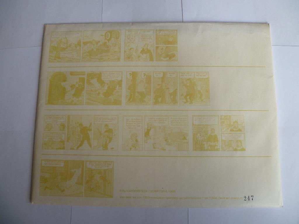 S&W BRIEF PAPIER MET ENVELOPPEN WILLY VAN DER STEEN UIT 1986, Ophalen of Verzenden, Zo goed als nieuw, Willy Vandersteen, Complete serie of reeks