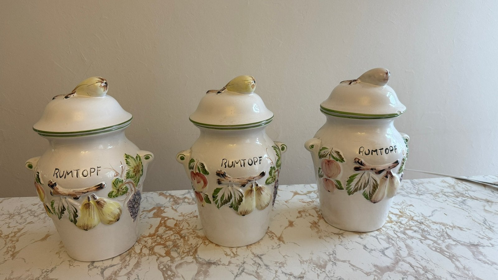 Vintage Duitse Rumtopf zuurgoed vazen - Set van 3, Ophalen