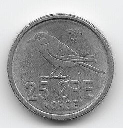 Noorwegen 25 øre 1969 KM# 407, Verzenden, Overige landen, Losse munt