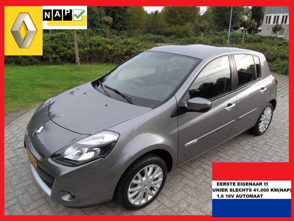 Renault Clio 1.6 16V AUT 2010 UNIEK 41Dkm (NAP) NIEUWSTAAT, Auto's, Renault, Bedrijf, Clio, ABS, Airbags, Airconditioning, Bluetooth