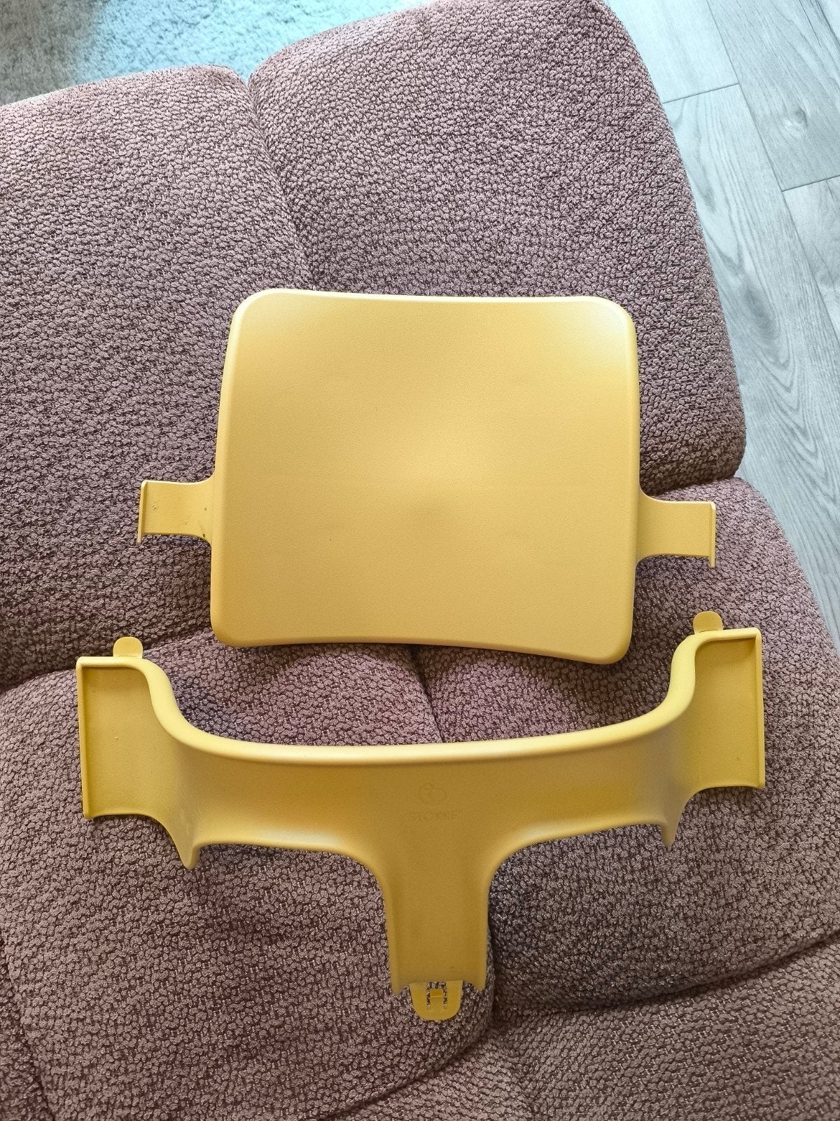 Stokke Tripp Trapp Peuter Set Zonnebloem Geel, Ophalen of Verzenden, Gebruikt, Meegroeistoel, Aanschuifbaar
