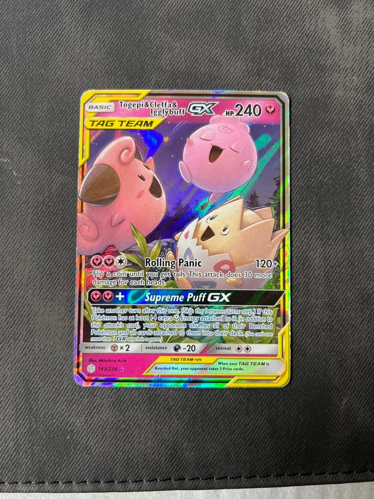 Togepi & Cleffa & Igglybuff GX (CEC 143), Ophalen of Verzenden, Nieuw, Losse kaart