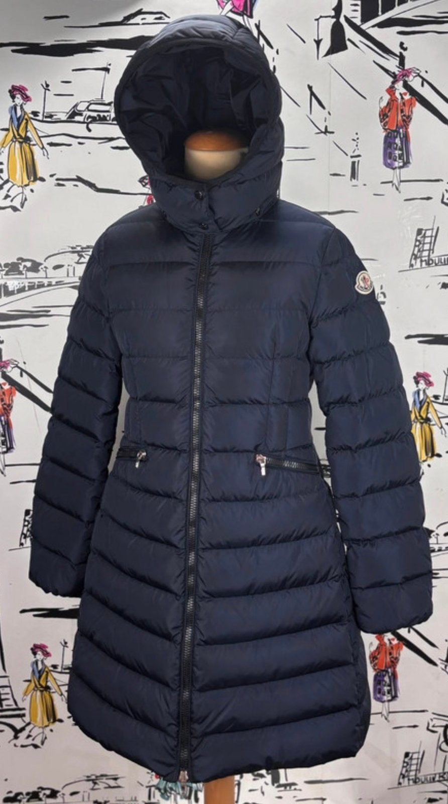 Moncler navy Charpal donsjas winterjas maat 12 (900 euro), Moncler EU, Zo goed als nieuw, Moncler, Customercare@moncler.com