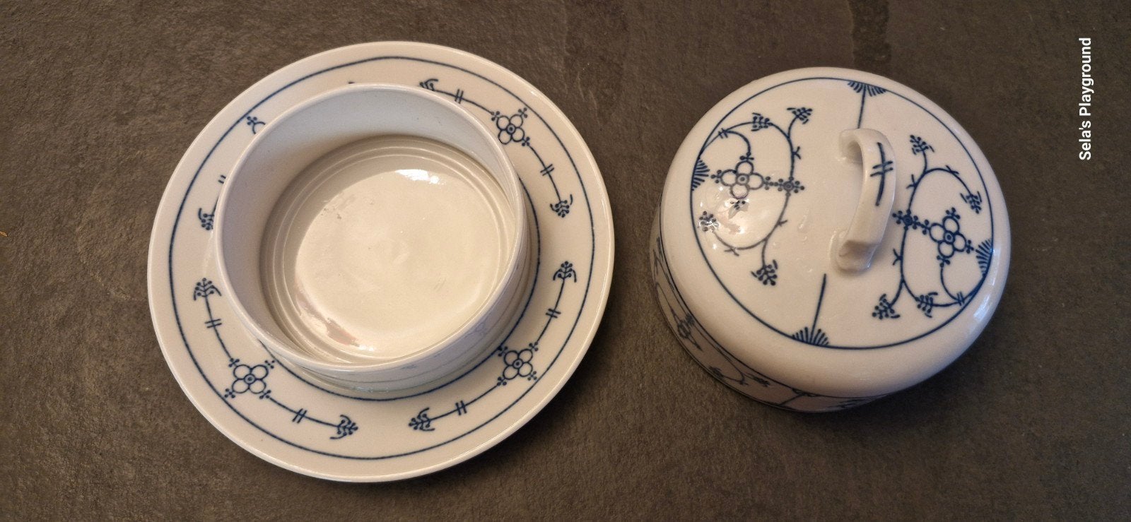 Jäger Eisenberg botervloot - Zwiebelmuster, Antiek en Kunst, Ophalen of Verzenden