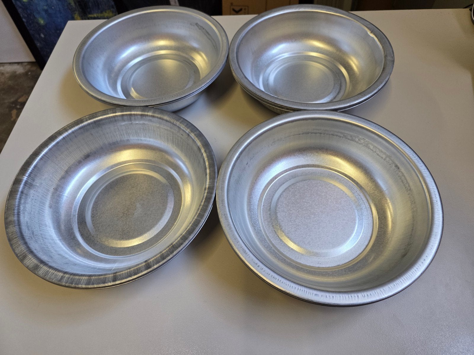 Zinkschalen - Maten (15x D53 H13 cm, 20x D29 H8 cm), Gebruikt, Minder dan 30 cm, Minder dan 60 cm, Rond