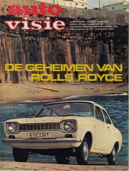 Autovisie 33 1970 : Audi 100 - Opel Ascona - Rolls Royce, Boeken, Ophalen of Verzenden, Gelezen, Algemeen