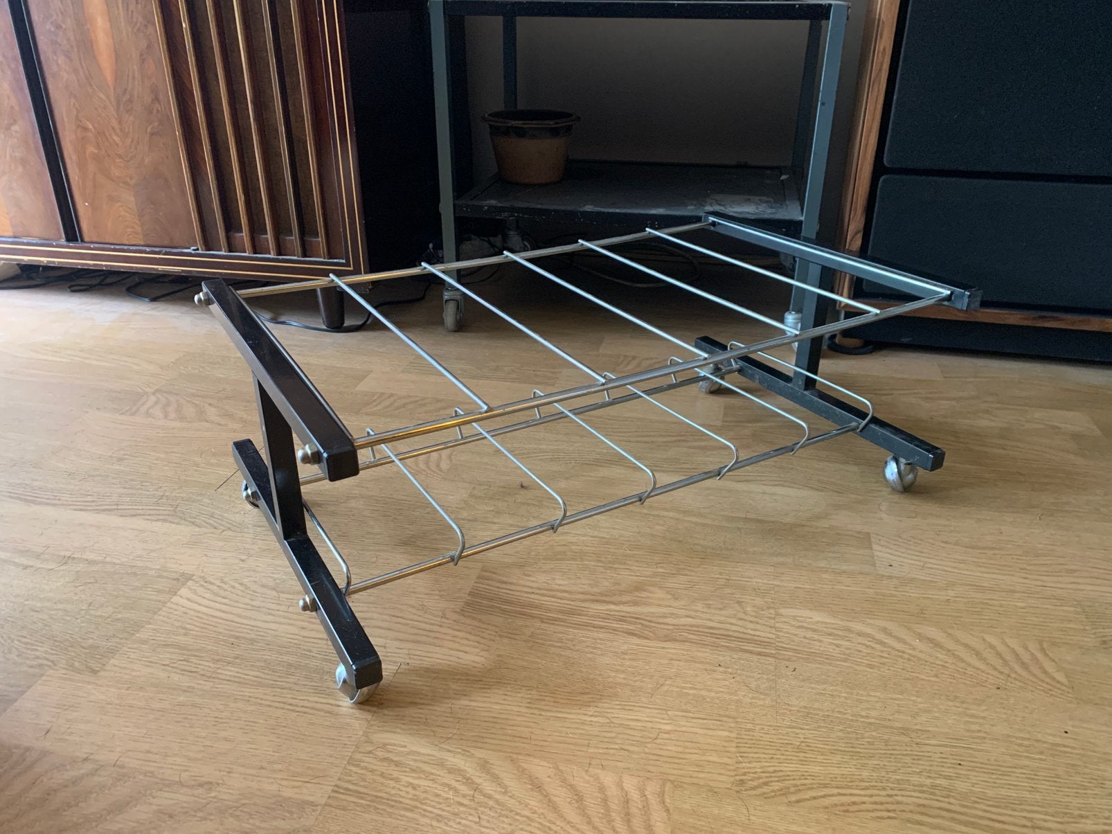 Vintage platenrek kar opbergsysteem jaren 60, Audio, Tv en Foto, Platenspelers, Ophalen of Verzenden, Zo goed als nieuw, Overige merken
